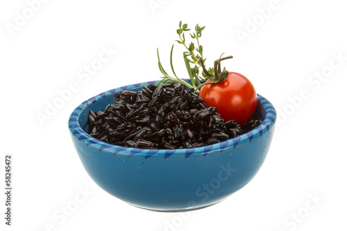 Black boiled rice