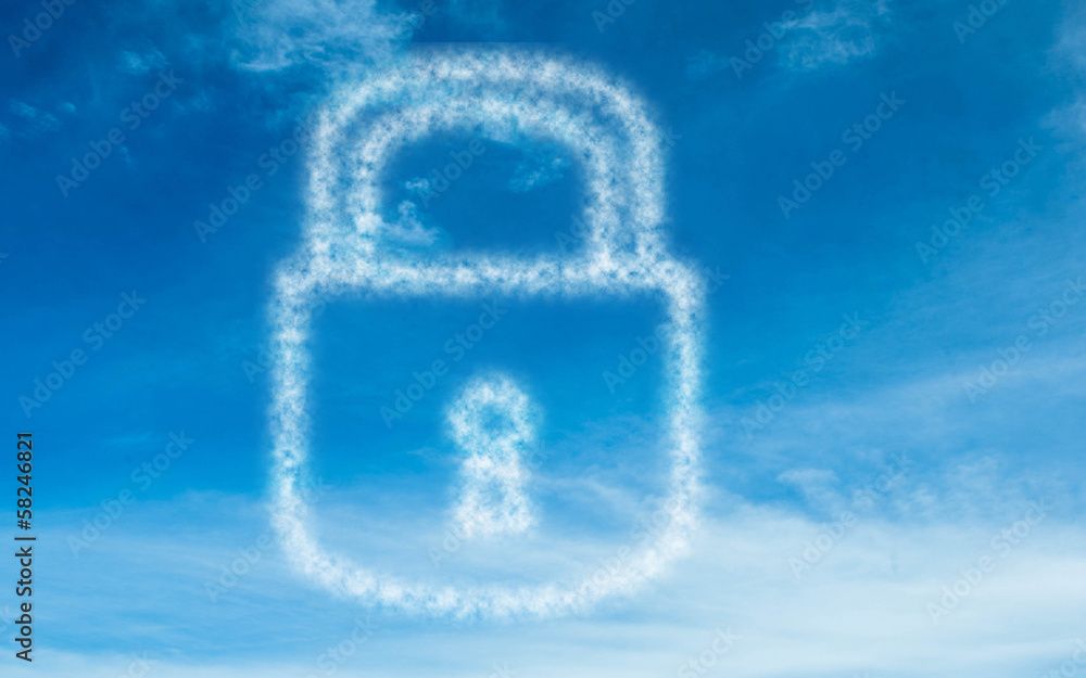 Fototapeta premium White lock in sky