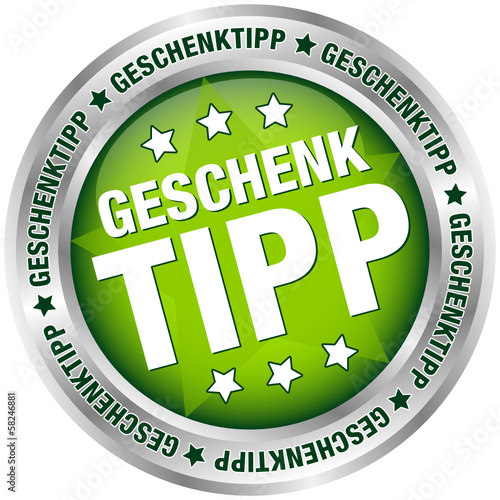 Button "Geschenktipp" grün/silber
