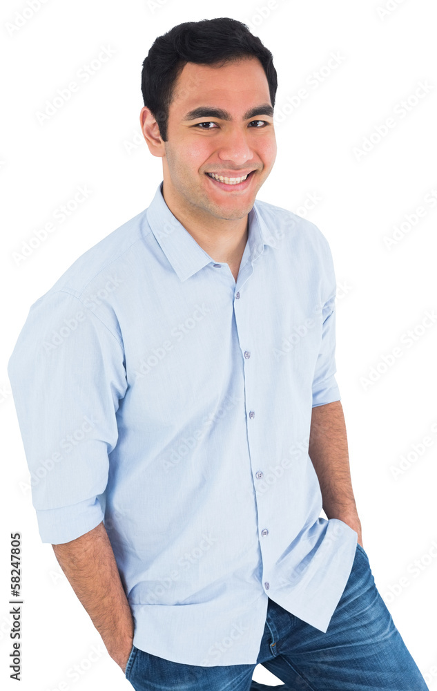 Smiling casual man standing Smiling casual man standing