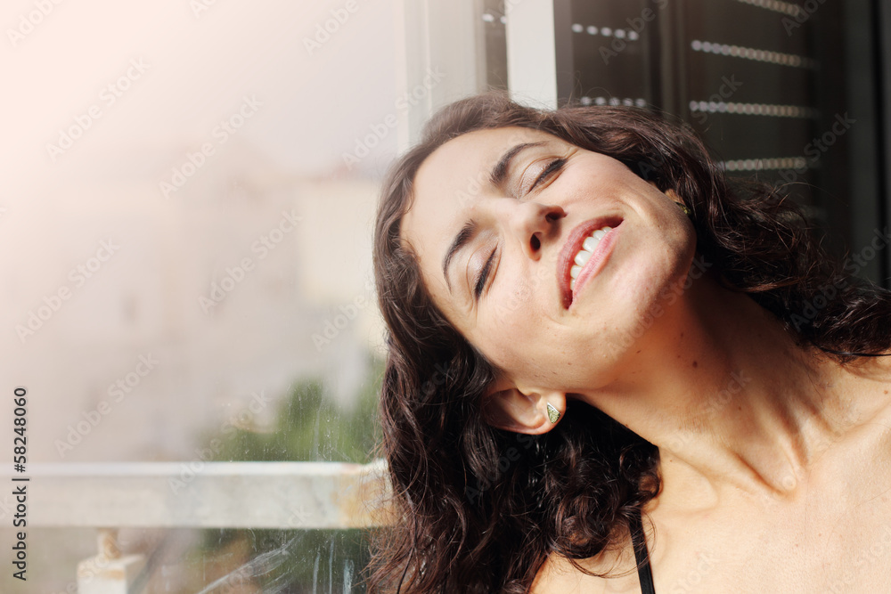 Portrait of beautiful smiling 35 years old woman Portrait of beautiful smiling 35 years old woman