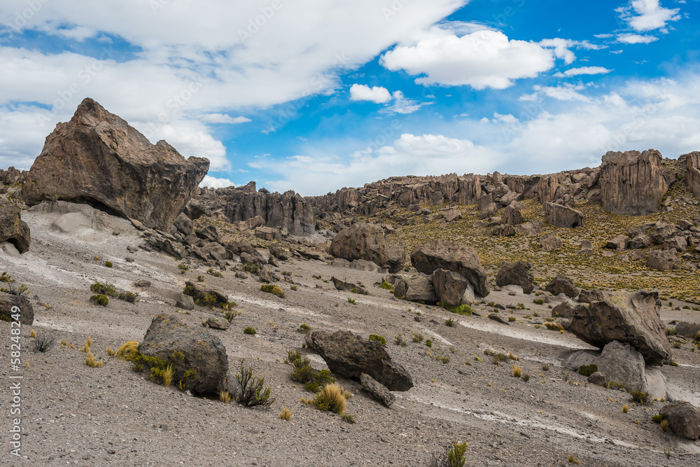 Fototapeta premium Imata Stone Forest in the peruvian Andes Arequipa Peru