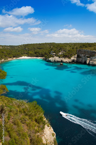 Fototapeta Naklejka Na Ścianę i Meble -  Cala Macarella Menorca turquoise Balearic Mediterranean
