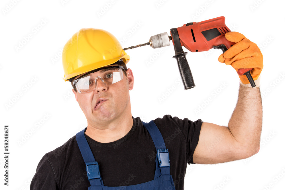 worker isolated in white worker isolated in white