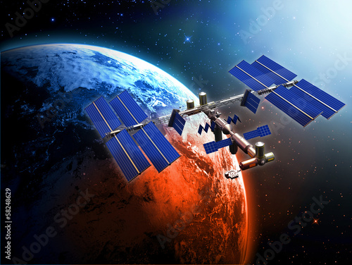 Fototapeta Naklejka Na Ścianę i Meble -  satellite space station