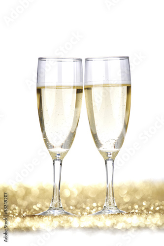 Two champagne flutes