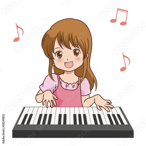女の子/ピアノ