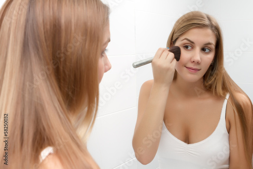 Girl with Makeup Brush