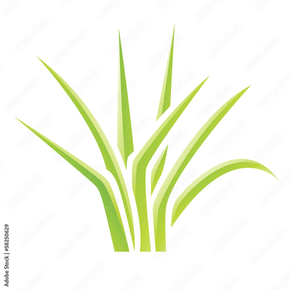 Green Glossy Grass Icon Green Glossy Grass Icon