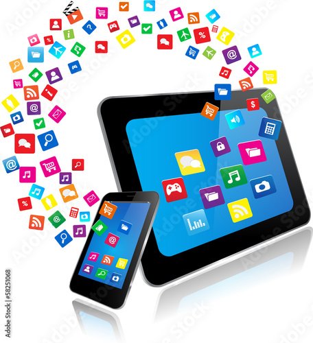 Tablet PC and Smart Phone with apps