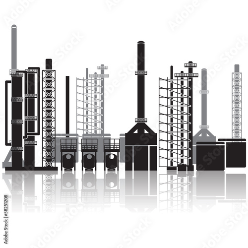 oil refinery, pipelines, tanks, petrol, gas