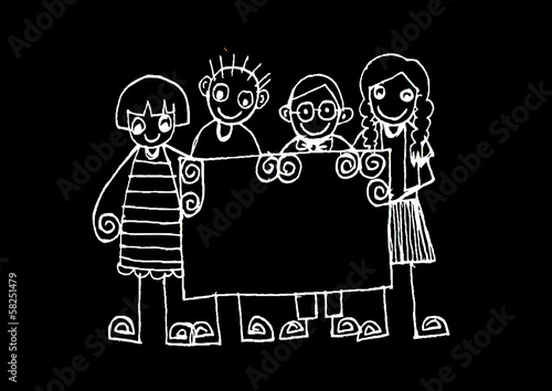 cute happy cartoon kids