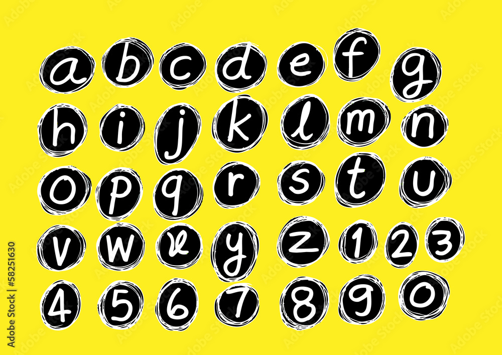 vector real Hand drawn letters font written with a pen vector real Hand drawn letters font written with a pen