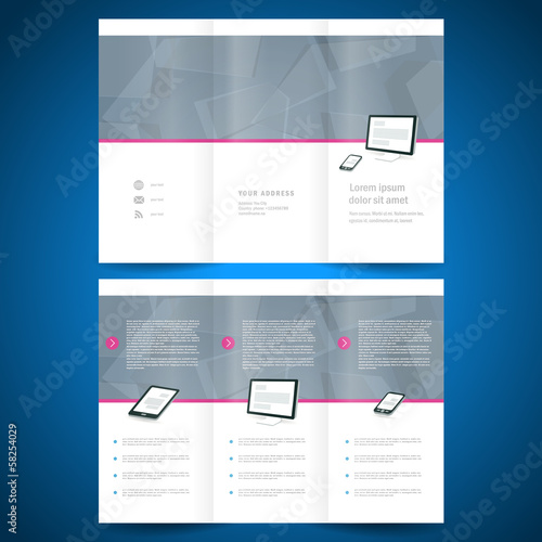 brochure folder leaflet computer technology
