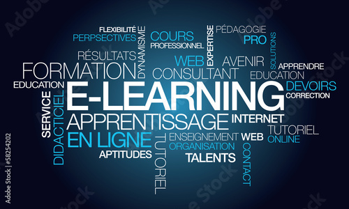E-learning formation apprentissage en ligne illustration photo