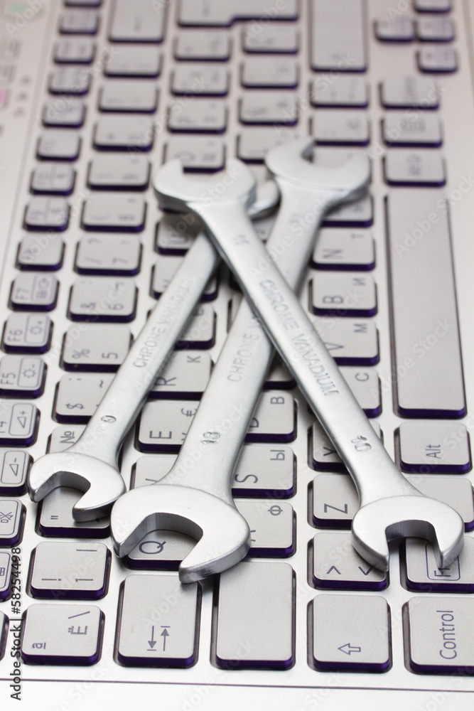 Fototapeta premium computer technical support concept