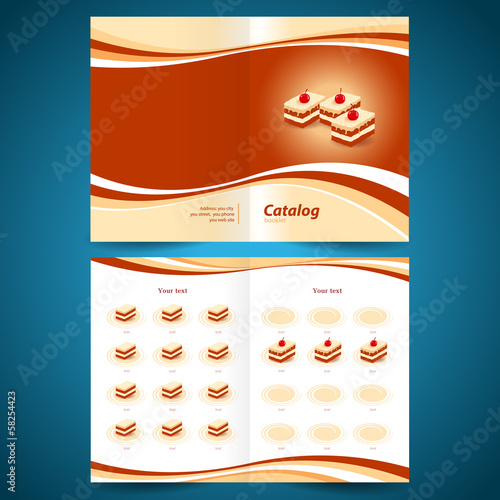 catalog booklet brochure folder cakes dessert pastry confection