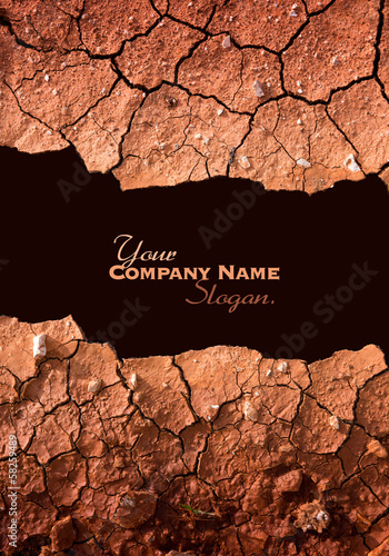 Dry cracked earth texture s...