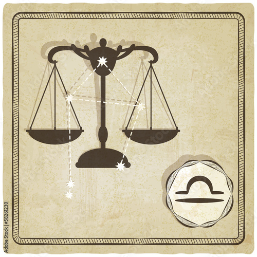 astrological sign - libra - vector illustration