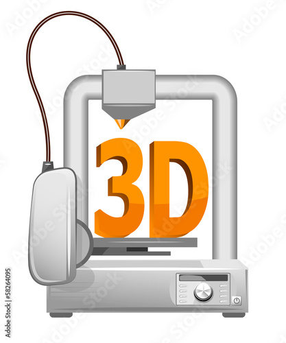 Modern Home 3d printer on a white background