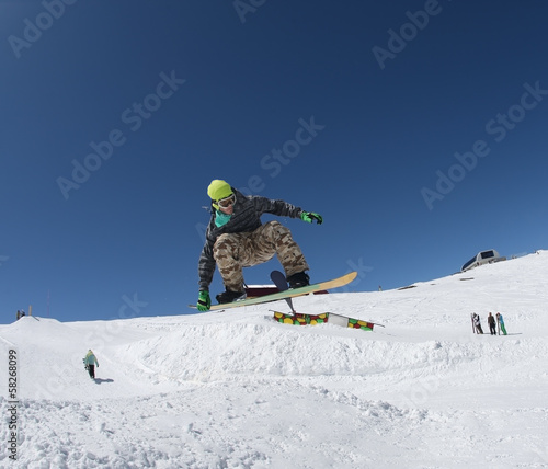Snowboarder in the park