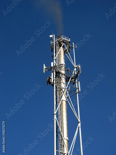 metal, smoking chimney