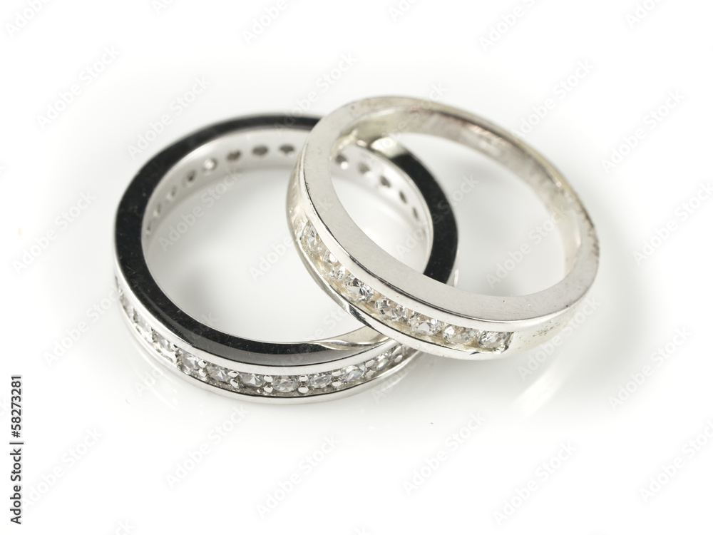 Wedding rings top view Wedding rings top view