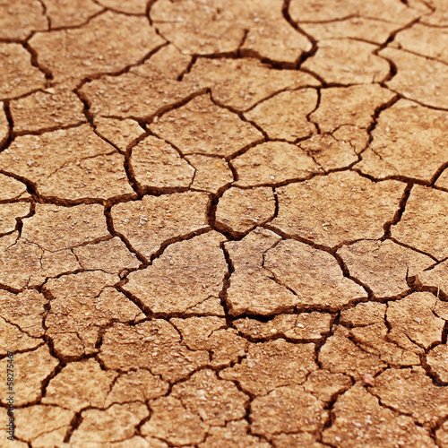 Dry cracked earth as background