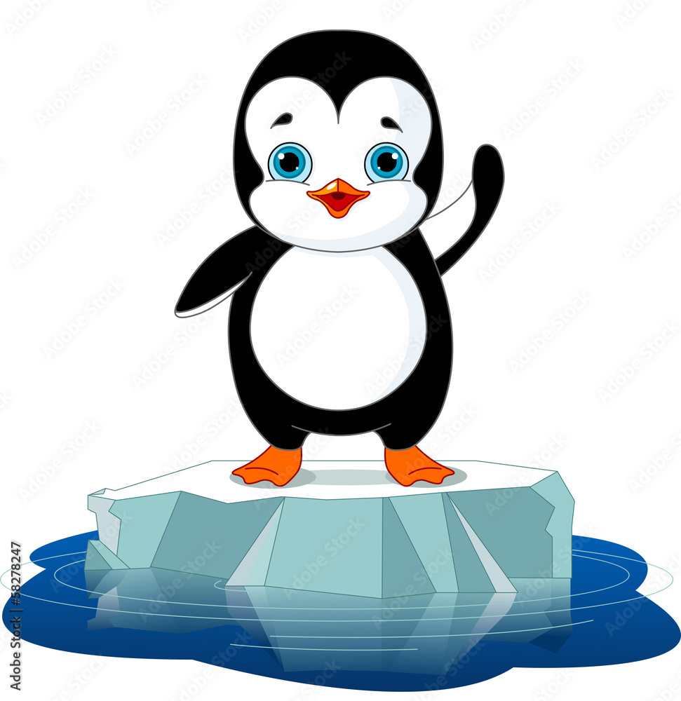 Obraz premium Penguin on Ice