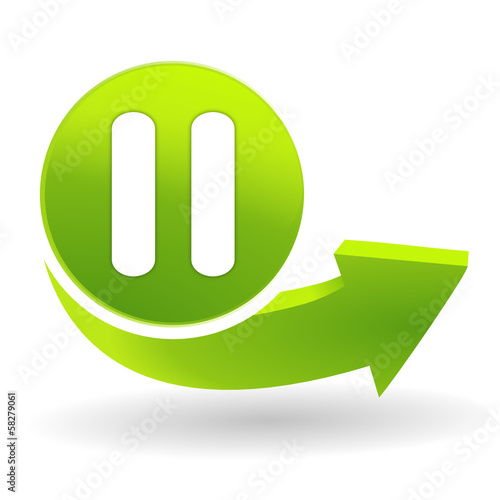 pause sur symbole vert
