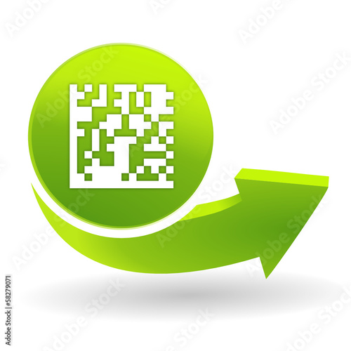 flash code sur symbole vert