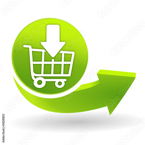 ajouter au chariot sur symbole vert