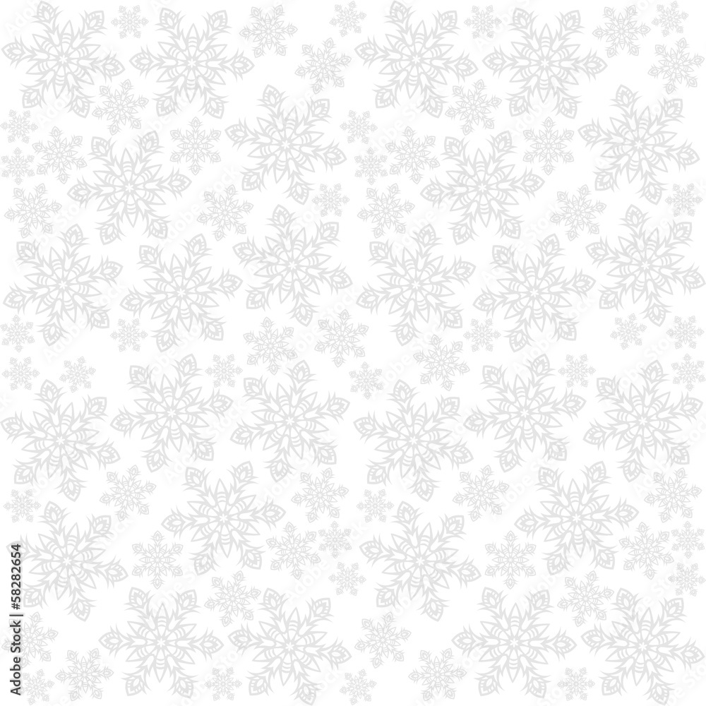 jasne koronkowe płatki śniegu zimowy deseń na białym tle