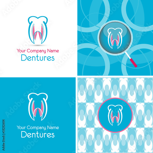 symbol and seamless for denture company