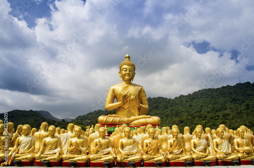 Buddha statue in Magha Puja park, Nakonnayok-Thailand