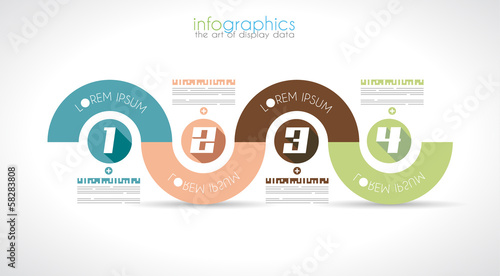 Infographic Design Template with modern flat style.