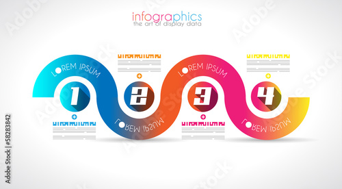 Infographic Design Template with modern flat style.