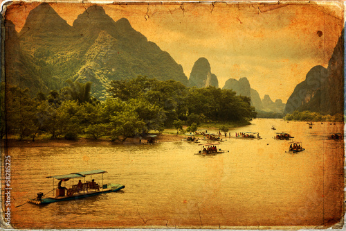 Guilin karst mountains landscape photo