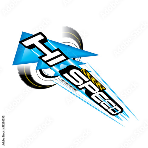 Hi Speed Concept vector