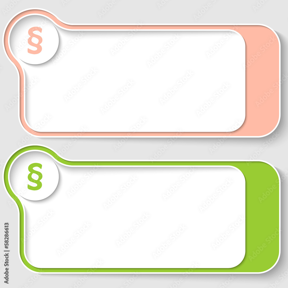 set of two abstract text boxes with paragraph set of two abstract text boxes with paragraph