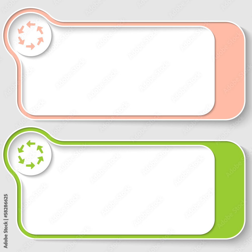 Obraz premium set of two abstract text boxes with arrows