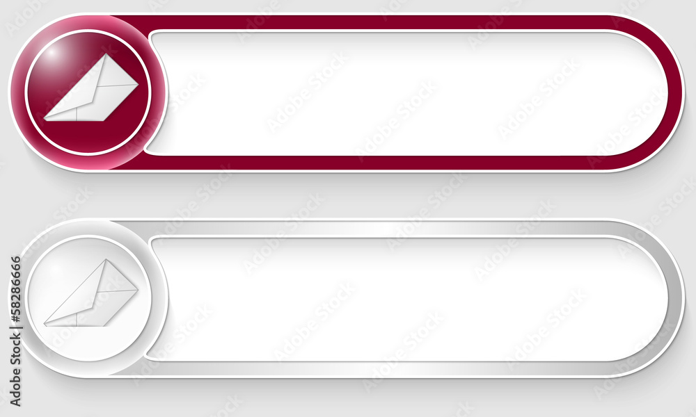 purple and silver vector abstract buttons with envelope purple and silver vector abstract buttons with envelope