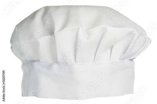 White cook hat isolated on white background