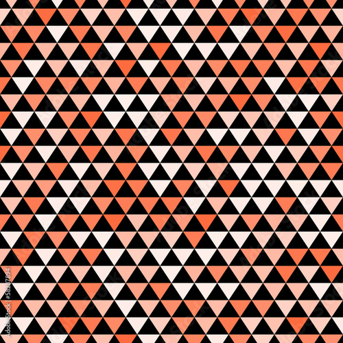 Black white and orange tria...