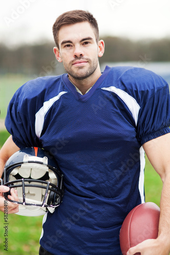 Man wearing American football kit