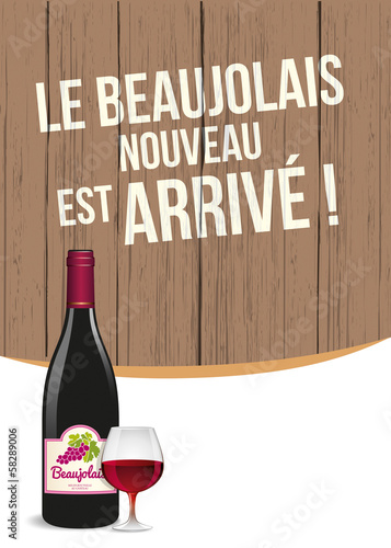 Beaujolais nouveau, vecteur CMJN multicalques