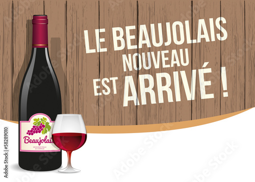 Beaujolais nouveau, vecteur CMJN multicalques