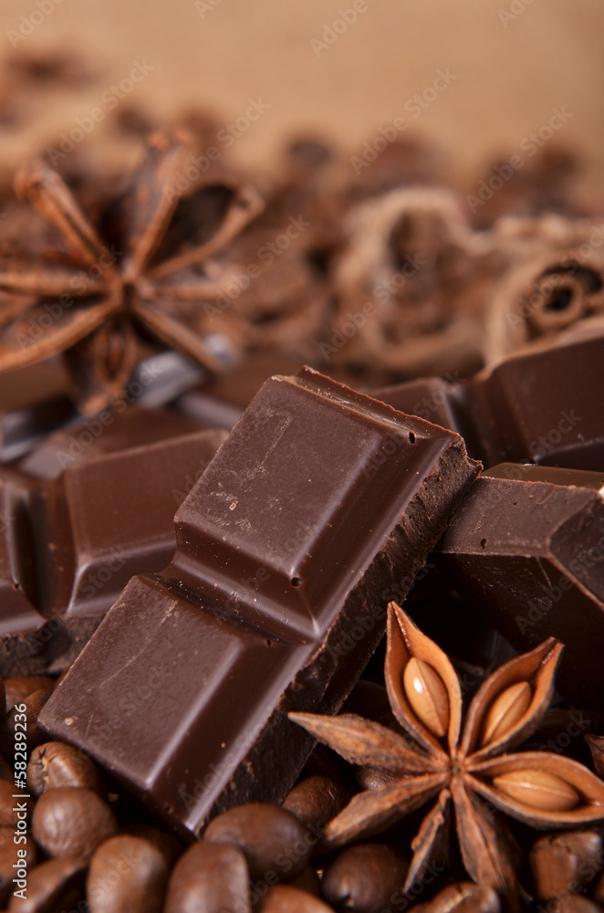 Chocolate and coffee Chocolate and coffee