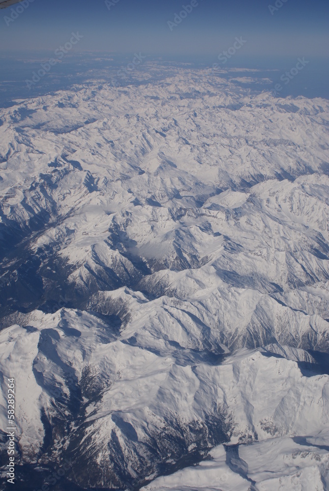 Naklejka premium Mountain Range from Above