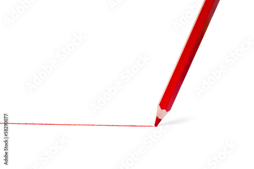 Red line drawing penscil